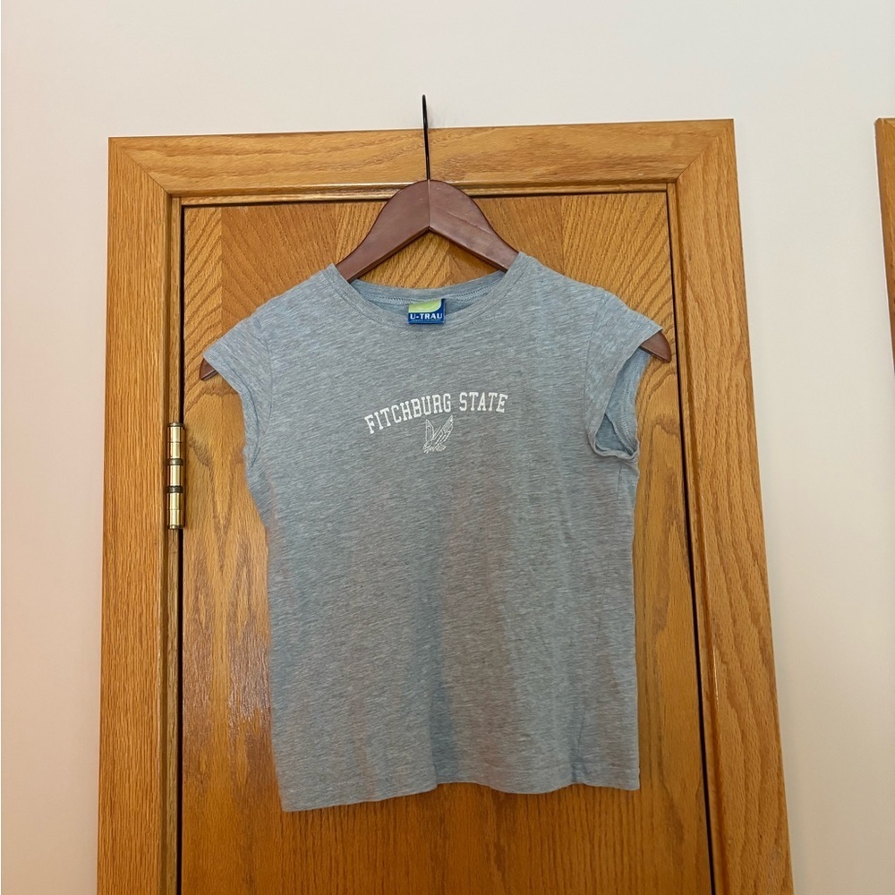 Gray Fitchburg state Women's Muscle Tee